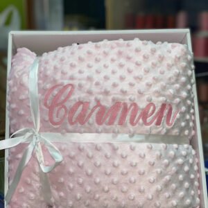 Manta topitos Sherpa con borreguito